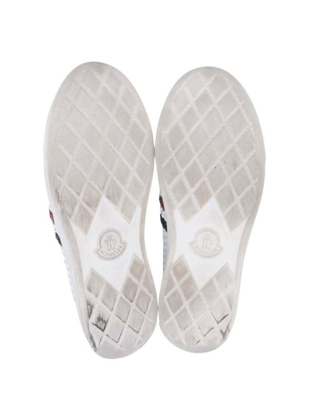 Moncler Monegasque Leather Braided Sneakers Low Cut 41 White - Picture 5 of 12